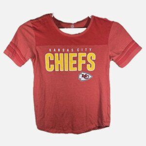NFL Team Apparel Women's Kansas City Chiefs Red Football Shirt Size Small